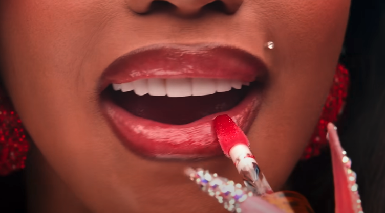 Closeup of Cardi B's lips