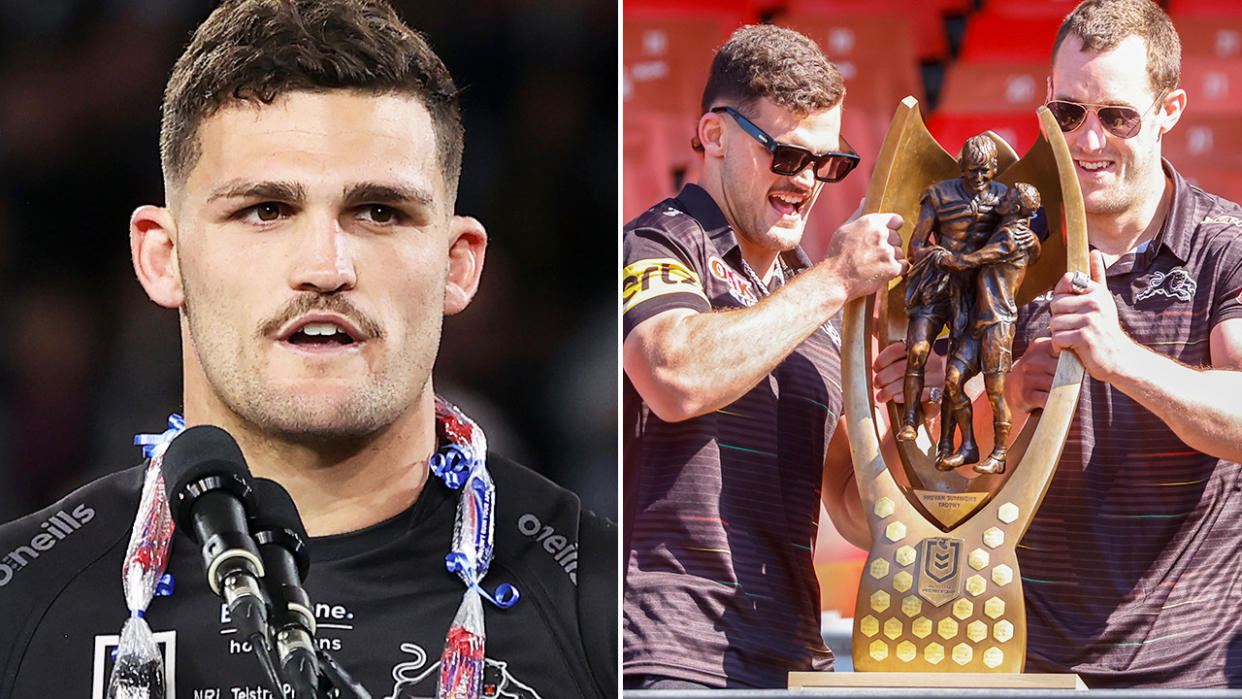 Nathan Cleary, pictured here after the NRL grand final.