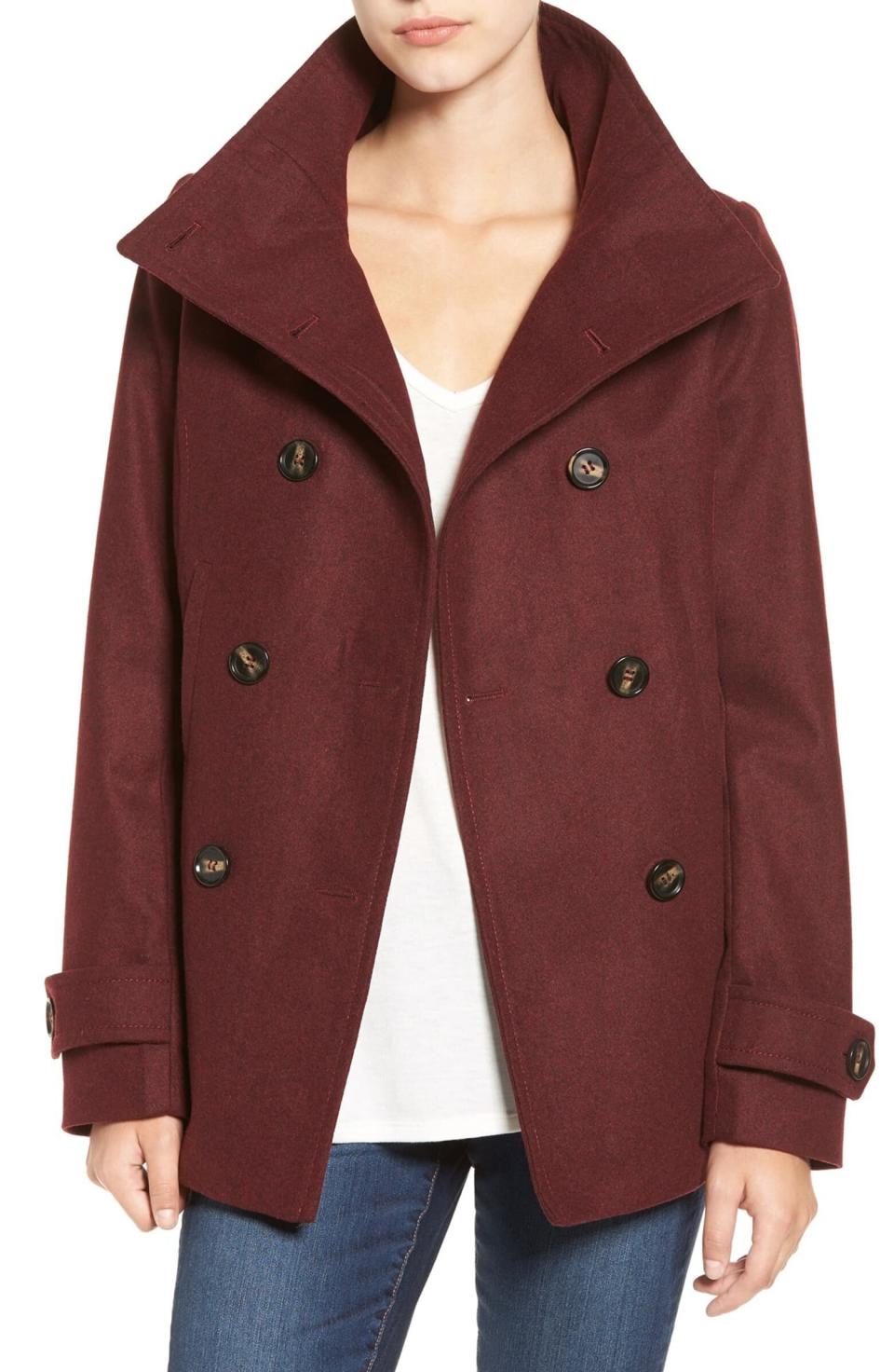 This cropped peacoat has 2,200 reviews and a 4.1-star rating. Normally $58, get it on sale for $38 at <a href="https://fave.co/327Kacv" target="_blank" rel="noopener noreferrer">Nordstrom</a>. It's available in <a href="https://fave.co/327Kacv" target="_blank" rel="noopener noreferrer">sizes XS to XL</a>.