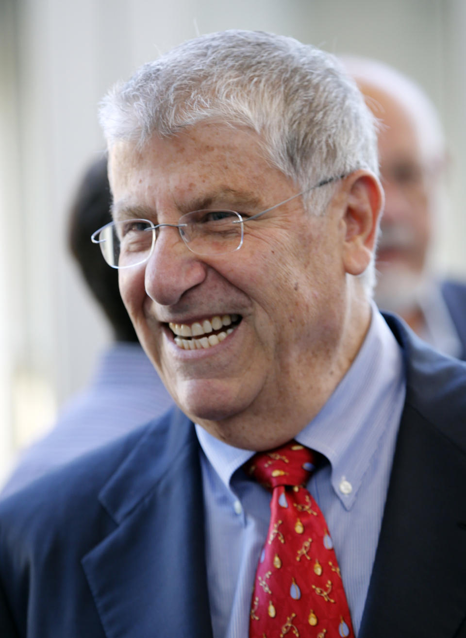 FILE- Former Independent gubernatorial candidate Eliot Cutler attends an energy forum at the University of Southern Maine, on Sept. 12, 2014, in Portland, Maine. Maine State Police have executed search warrants at two homes belonging to Cutler. (AP Photo/Robert F. Bukaty, File)