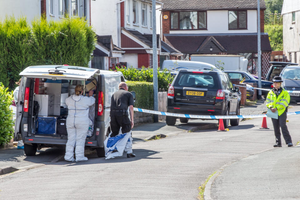 FILE PICTURE - The scene in Telford where Former football player Dalian Atkinson was killed by a police taser on Meadow Close, Telford. August 15, 2016. A police officer has been charged with the murder of retired footballer Dalian Atkinson who died after being Tasered.  See SWNS story SWMDdalian.  The ex-Aston Villa striker, 48, was restrained by police officers at his father's house in Telford, Shropshire, on 15 August 2016.  A second police officer, also from the West Mercia Police force, has been charged with assault causing actual bodily harm.  Both have appeared at Birmingham Magistrates' Court.  The Crown Prosecution Services (CPS) has not named the officers because it believes their defence will apply for them to remain anonymous.  An alternative charge of an unlawful act manslaughter has also been put forward by the CPS for the officer charged with murder, known as 