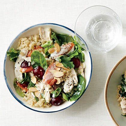 Roasted Carrot, Chicken, and Grape Quinoa Bowl