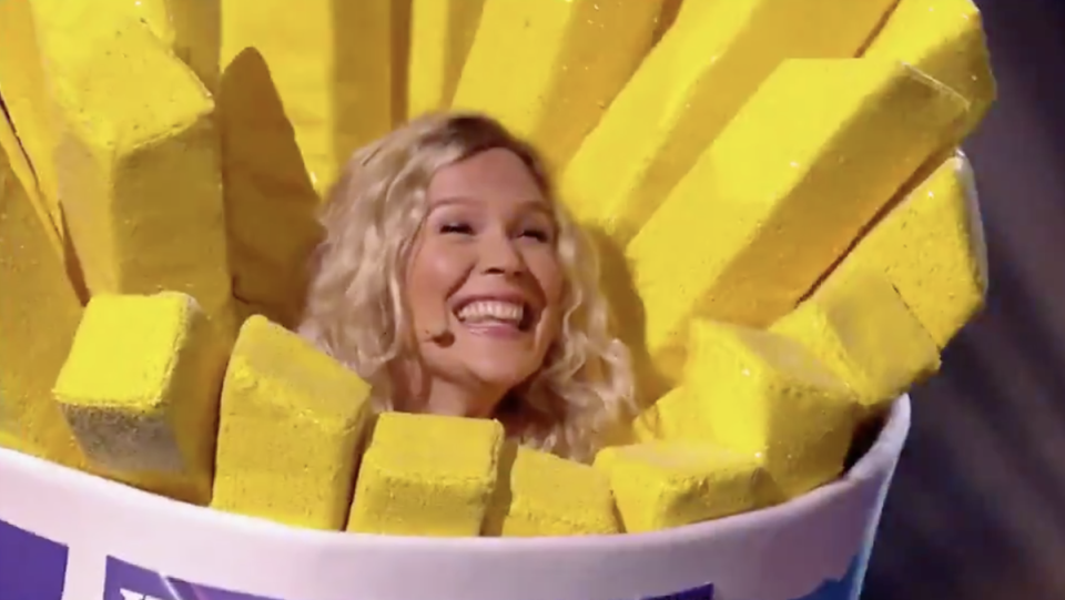 Joss Stone is unmasked as Sausage on ‘The Masked Singer’ (ITV)