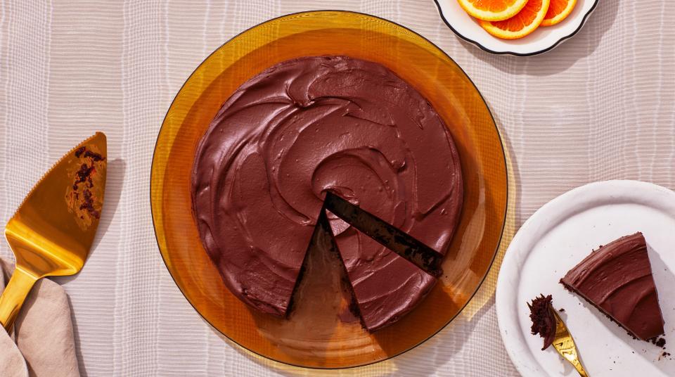 Vegan Chocolate Cake With Chocolate-Orange Frosting