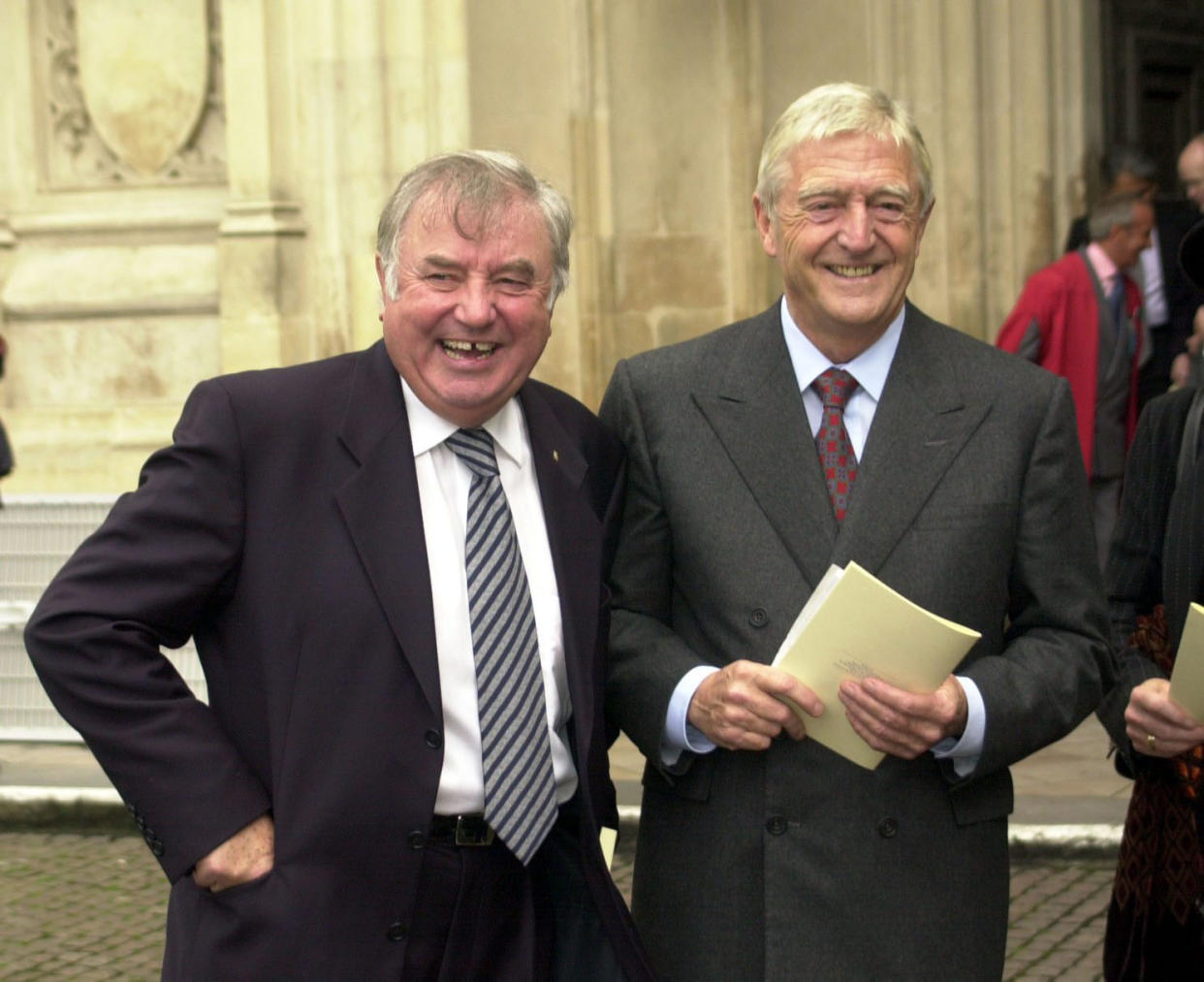 Harry Secombe service of Thanksgiving at Westminster Abbey Jimmy Tarbuck and Michael Parkinson