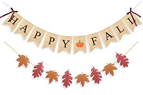 5) Happy Fall Banner (Set of Two)