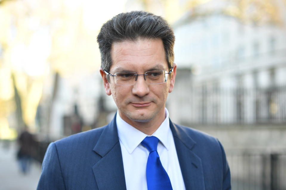 Steve Baker in Whitehall, London, leaves the Cabinet Office after the Prime Minister announced that she would invite party leaders in the Commons and other MPs in for discussions to get a Parliamentary consensus on the way forward over Brexit.