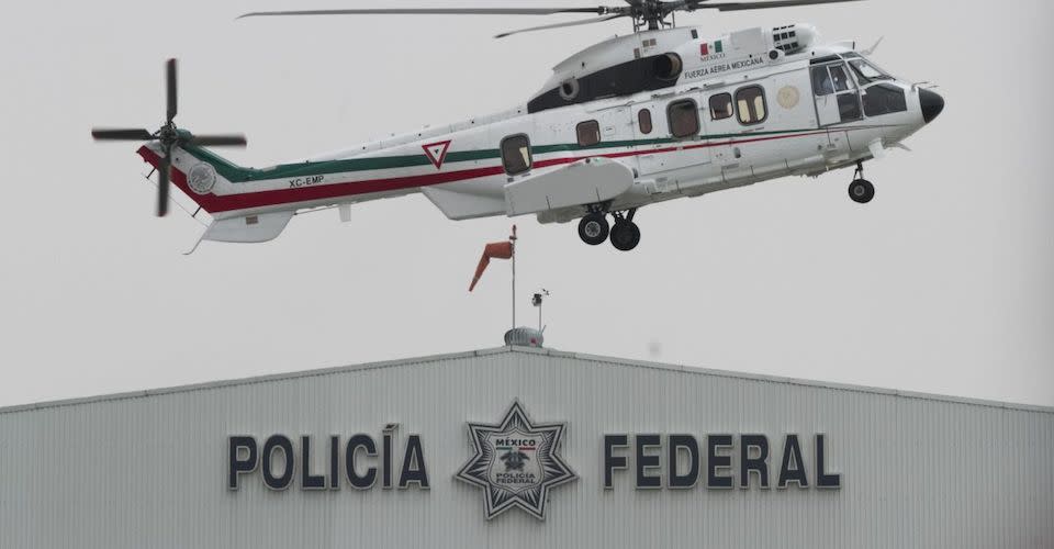 Helicóptero de la entonces Policía Federal