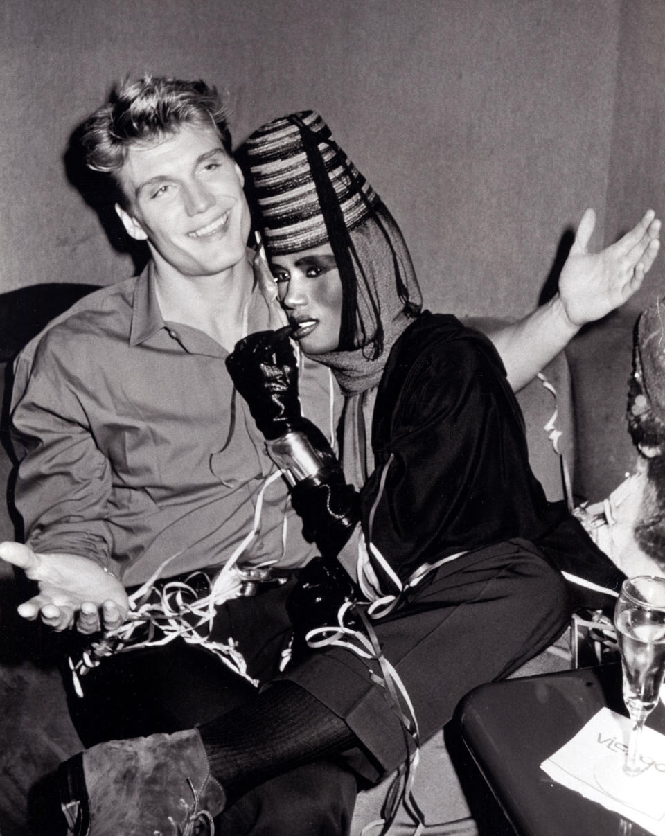 Dolph Lundgren and Grace Jones