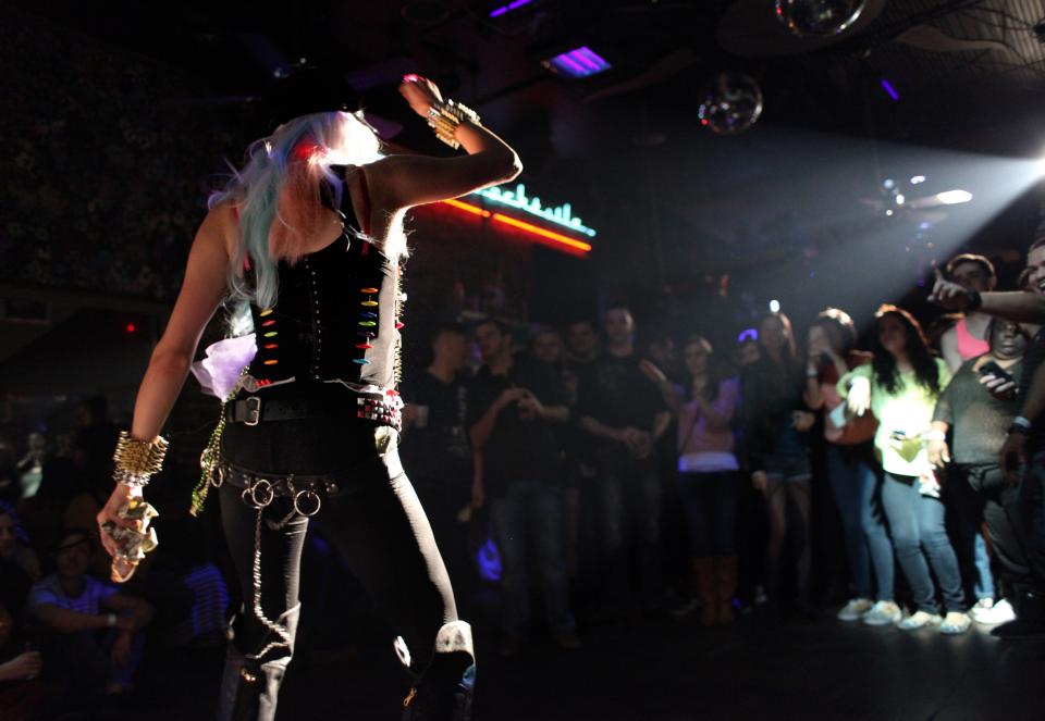 Gainesville drag queen Jade Jolie performs at the University Club on Thursday, January 17, 2013, in Gainesville Fla. Jolie was selected to compete in the fifth season of “RuPaul’s Drag Race.”