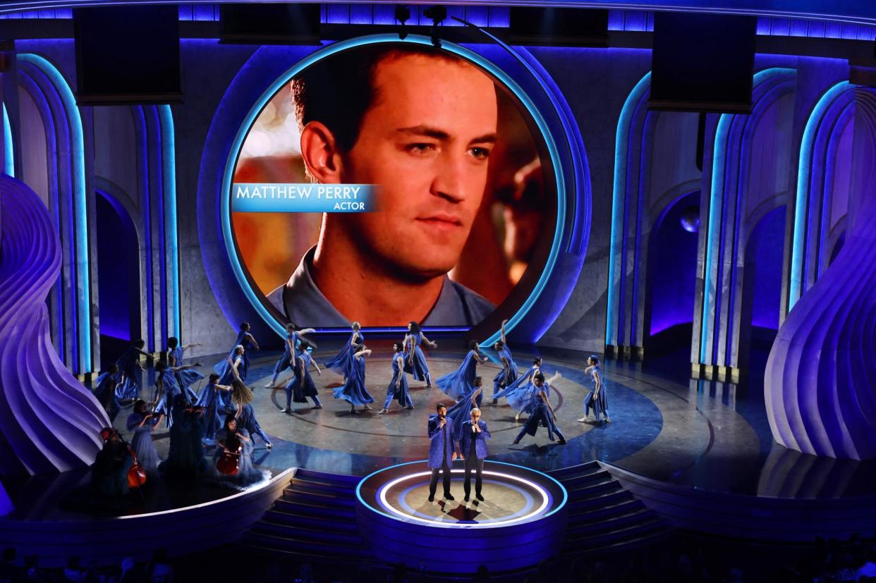 <span>The in memoriam portion of the 96th Academy Awards on Sunday featured stars including Matthew Perry.</span><span>Photograph: Mike Blake/Reuters</span>