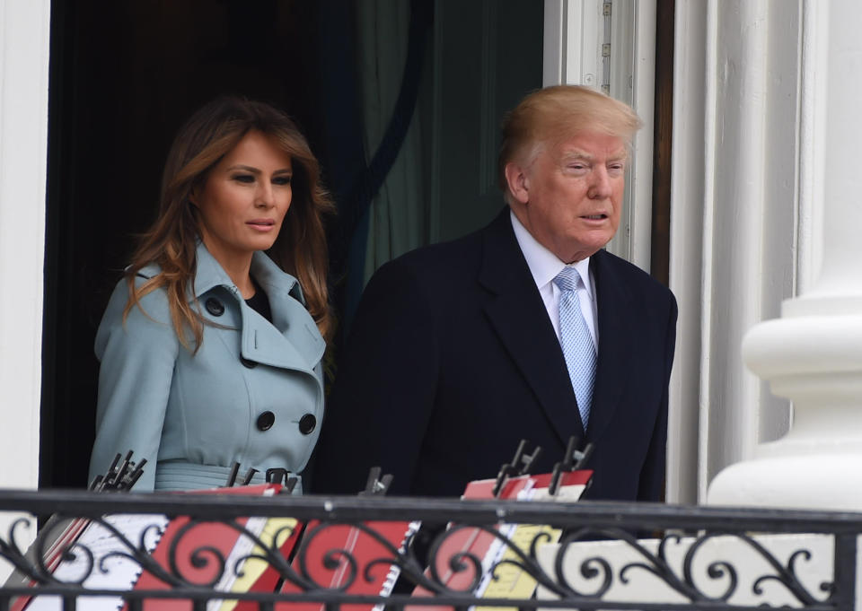 Sinkhole or something else? Twitter is loving the idea it might be Melania’s attempt at escape from White House life. Photo: Getty