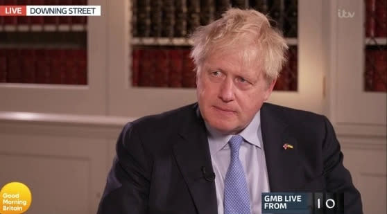 Boris Johnson had food poisoning before his interview on GMB, aides have said (ITV/GMB)