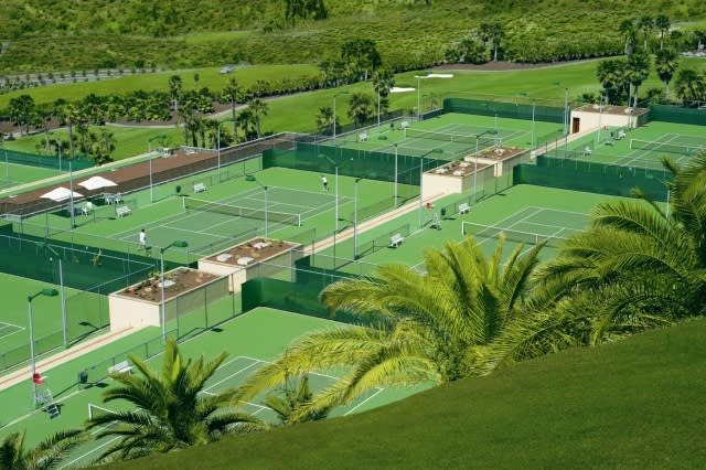 tennis courts at Ritz Carlton Abama