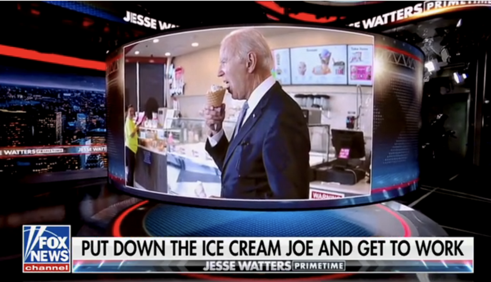 "Put down the ice cream Joe and get to work"