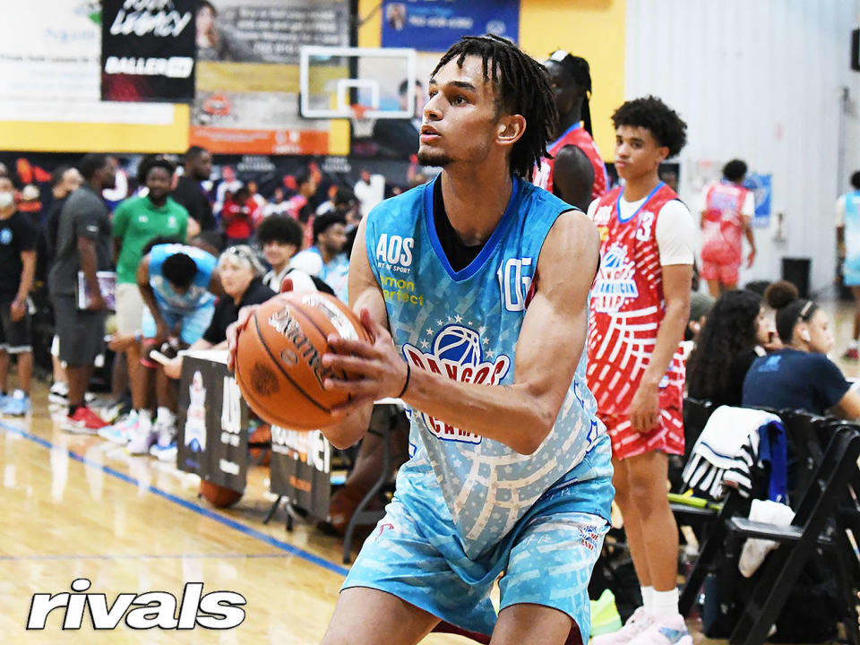 Dereck Lively at the Pangos All-American camp in Las Vegas. (Photo courtesy: Nick Lucero/Rivals.com)