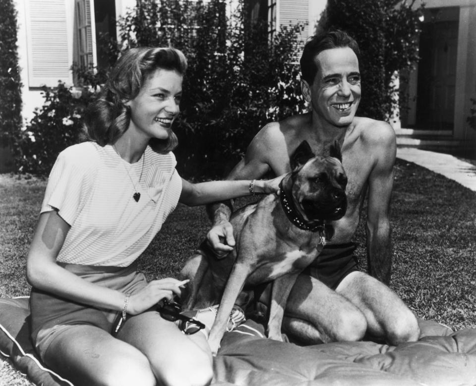 <p> Meeting on the set of 1944's <em>To Have and Have Not</em>, Lauren Bacall and Humphrey Bogart started an infamous love affair (Bogart was still married at the time) that led to the pair getting married 11 days after his divorce—Bacall was 20, Bogart was 45. Despite potential emotional affairs and Bacall putting her career to the side, the pair were married for 11 years until his death in 1956. In her memoir, Bacall wrote, "No one has written a romance better than we lived it." </p>