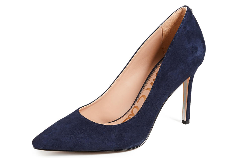 navy heels, pumps, sam edelman