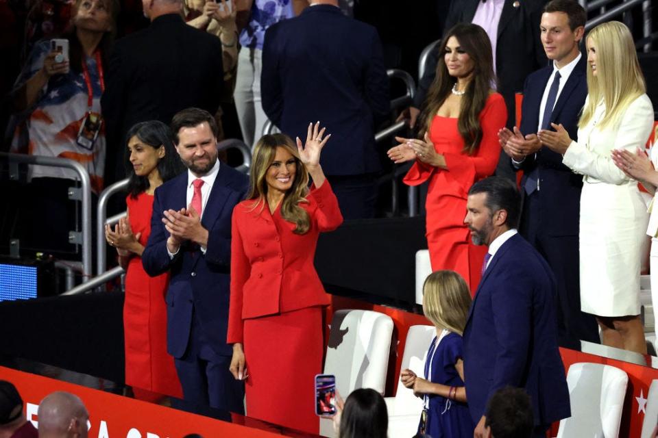 Melania Trump in the VIP box at the Republican National Convention.