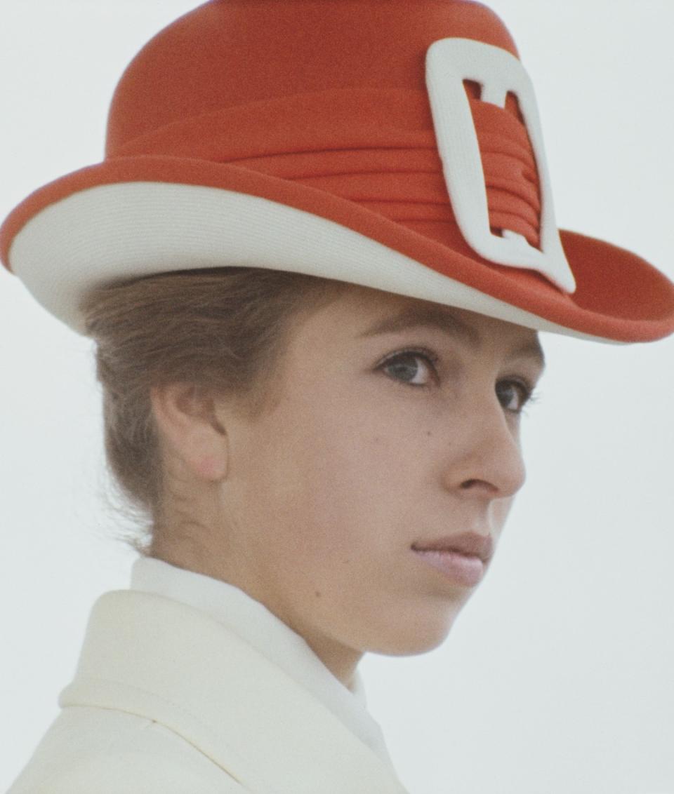 Princess Anne's red-and-white hat, 1971