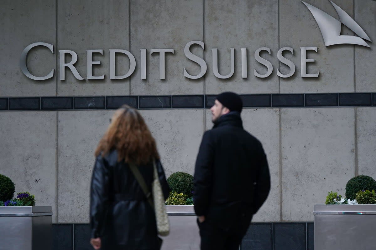 Jobs at Credit Suisse’s UK office could be at risk after the sale of the Swiss bank to bigger rival UBS  (PA Wire)