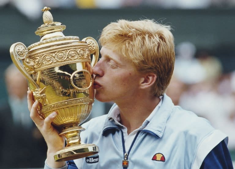 Tiempos gloriosos para Boris Becker, el tres veces campeón de Wimbledon