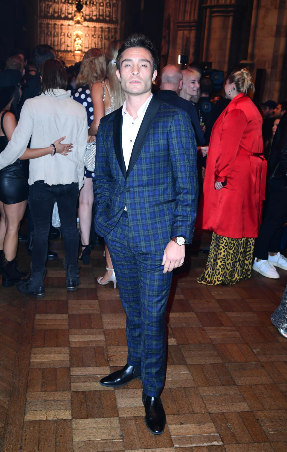 Ed Westwick at the Julien MacDonald September 2019 show at LFW