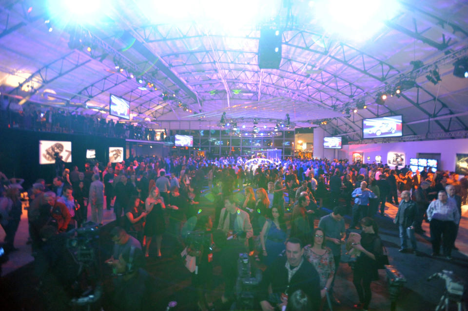 LOS ANGELES, CA - FEBRUARY 09: General view of the atmosphere during Tesla Worldwide Debut of Model X on February 9, 2012 in Los Angeles, California. (Photo by Jordan Strauss/Getty Images for Tesla)