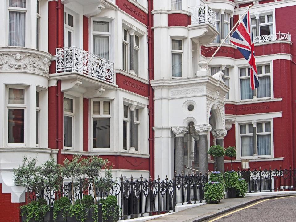 Terraced houses in Mayfair, London