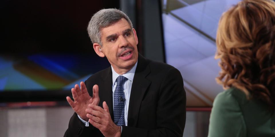 Mohamed El-Erian, Chief Economic Adviser of Allianz appears on a segment of "Mornings With Maria" with Maria Bartiromo on the FOX Business Network at FOX Studios on April 29, 2016 in New York City. (