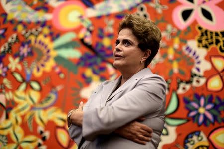 Suspended Brazilian President Dilma Rousseff attends a news conference with foreign media in Brasilia, Brazil, June 14, 2016. REUTERS/Ueslei Marcelino