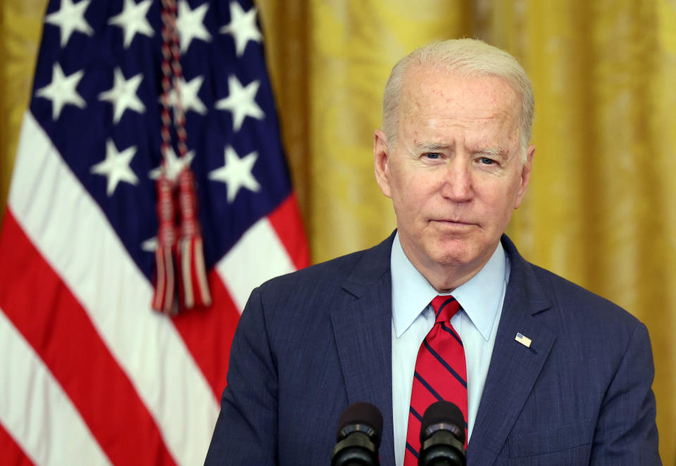 WASHINGTON, DC - JUNE 24: U.S. President Joe Biden delivers remarks on the Senate's bipartisan infrastructure deal at the White House on June 24, 2021 in Washington, DC. Biden said both sides made compromises on the nearly $1 trillion infrastructure bill (Photo by Kevin Dietsch/Getty Images)