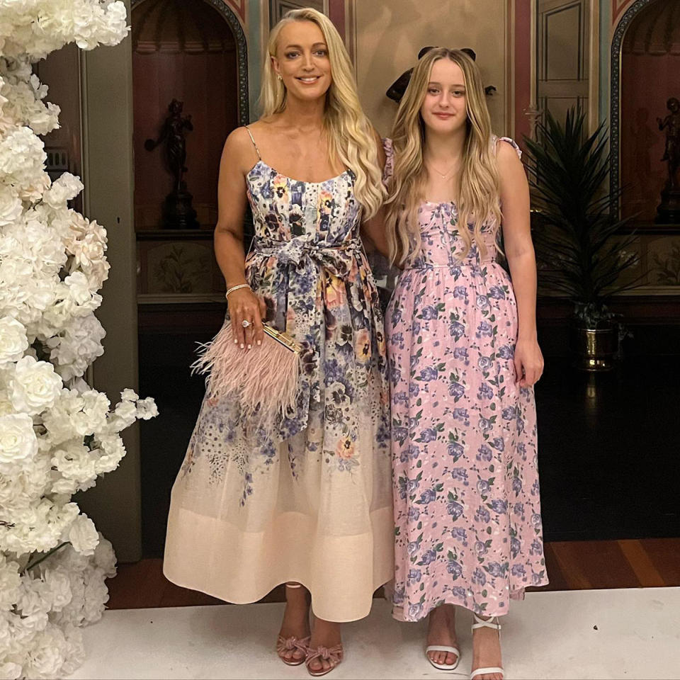 Jackie 'O' Henderson and her daughter at Kyle Sandilands' wedding