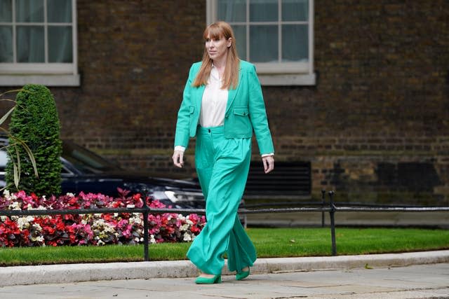 Angela Rayner walking towards 10 Downing Street