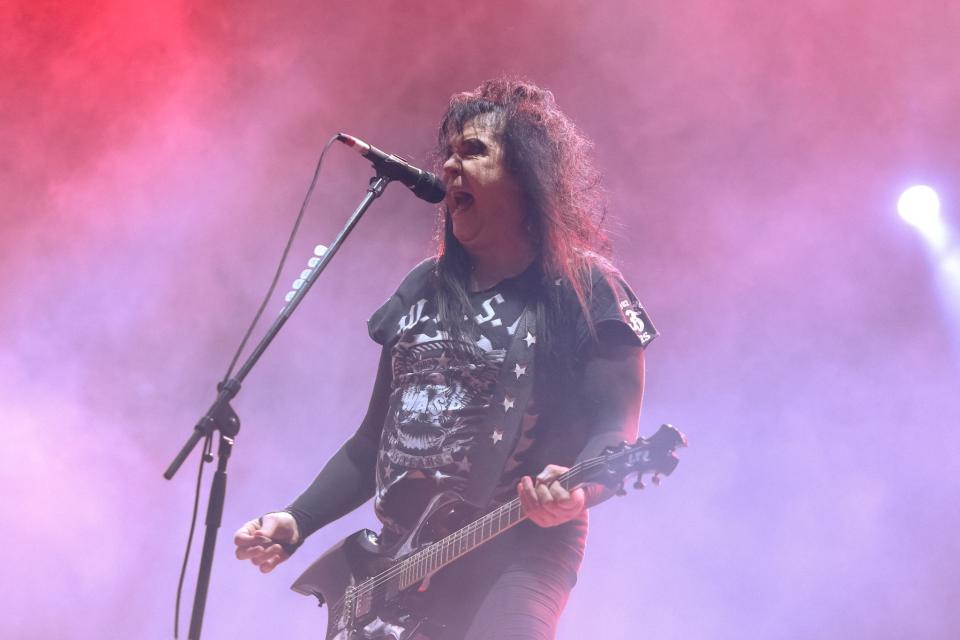 Born again Blackie Lawless gets the crowd to sing the naughty bits now. (Photo by Medios y Media/Getty Images)