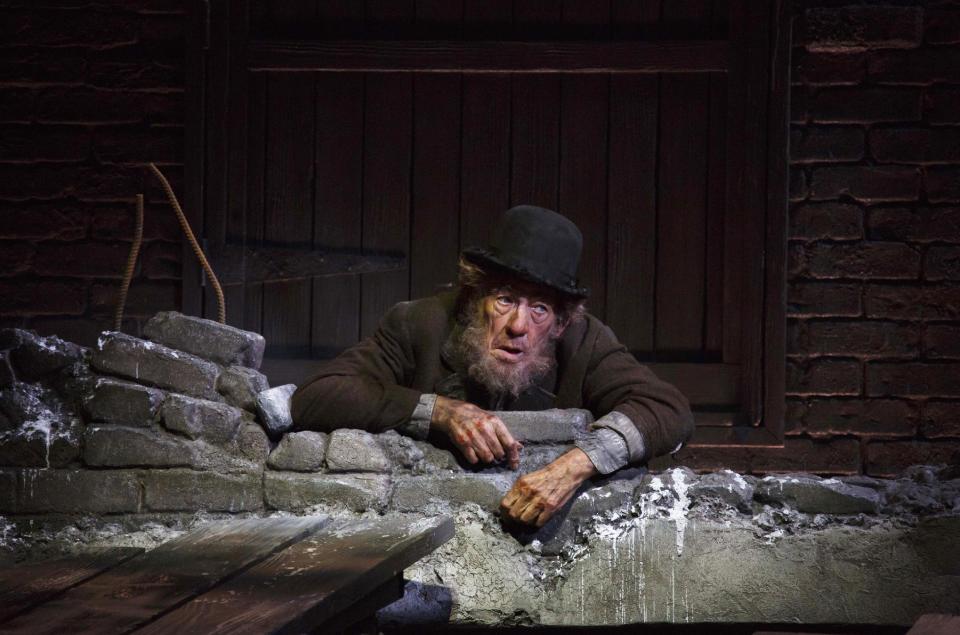 This photo provided by Boneau/Bryan-Brown shows Ian McKellen in Samuel Beckett's play "Waiting for Godot," directed by Sean Mathias at Broadway's Cort Theatre in New York. (AP Photo/Boneau/Bryan-Brown, Copyright Joan Marcus)