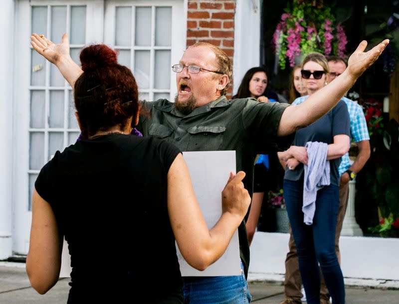 Protests in the rural town of Anna, Illinois