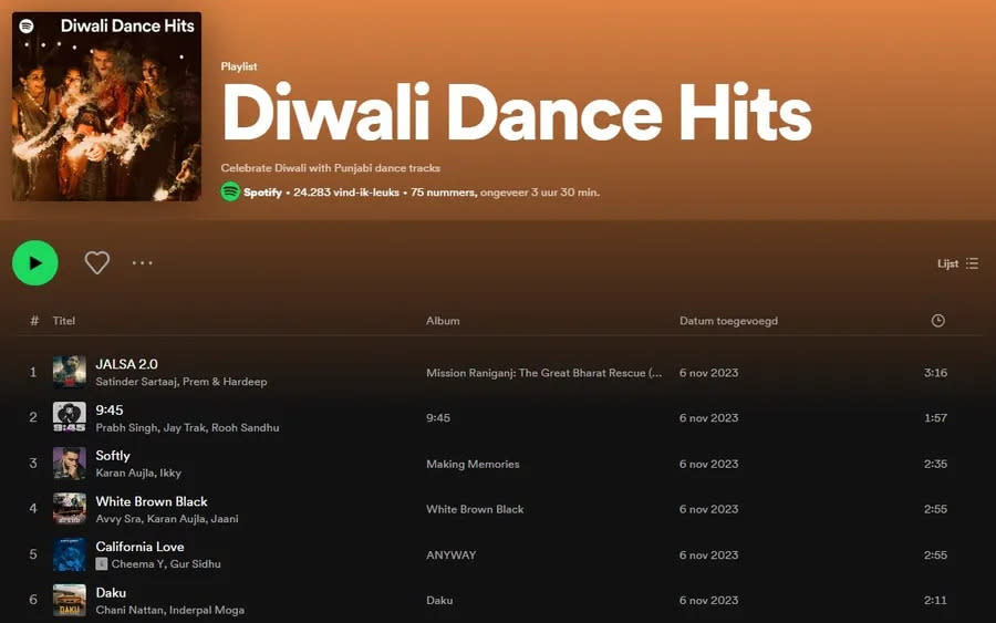 Diwali Dance Hits.jpg 圖/spotify