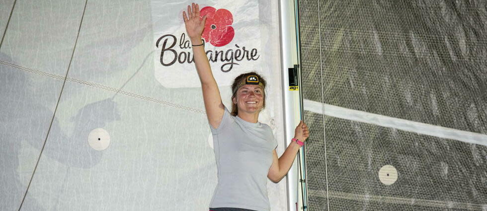 Amélie Grassi, sur son bateau en 2019.  - Credit:OLIVIER BLANCHET / OLIVIER BLANCHET / DPPI via AFP