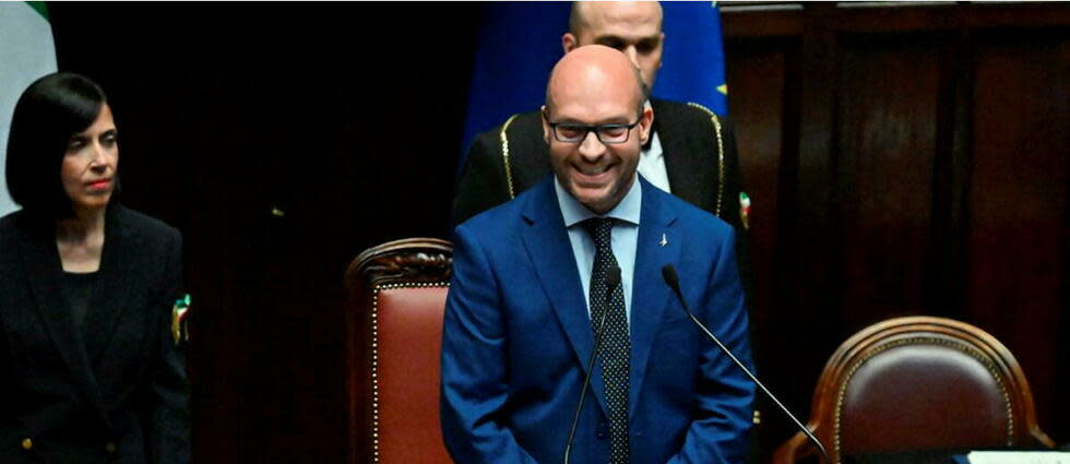 Lorenzo Fontana, nouveau président des députés italiens, est dans la mouvance néofasciste, anti-immigration, pro-Poutine et ultracatholique.  - Credit:ALBERTO PIZZOLI / AFP