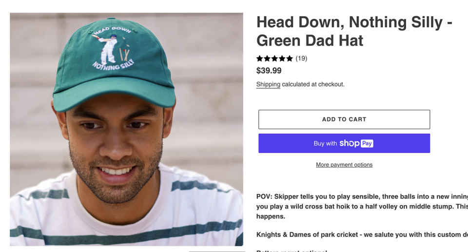 The 'Daddi Cools' hat, pictured here on their website.