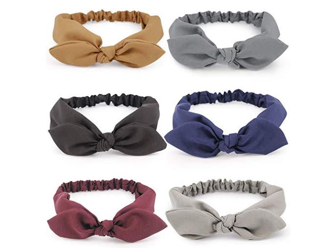 Get them <strong><a href="https://www.amazon.com/Hogoo-Headbands-Headband-Polyester-Headwraps/dp/B07GL1XRKZ?tag=thehuffingtonp-20" target="_blank" rel="noopener noreferrer">on Amazon, $13</a></strong>.