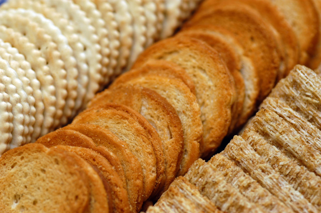 Assorted crackers and Triscuits. (Getty Images)