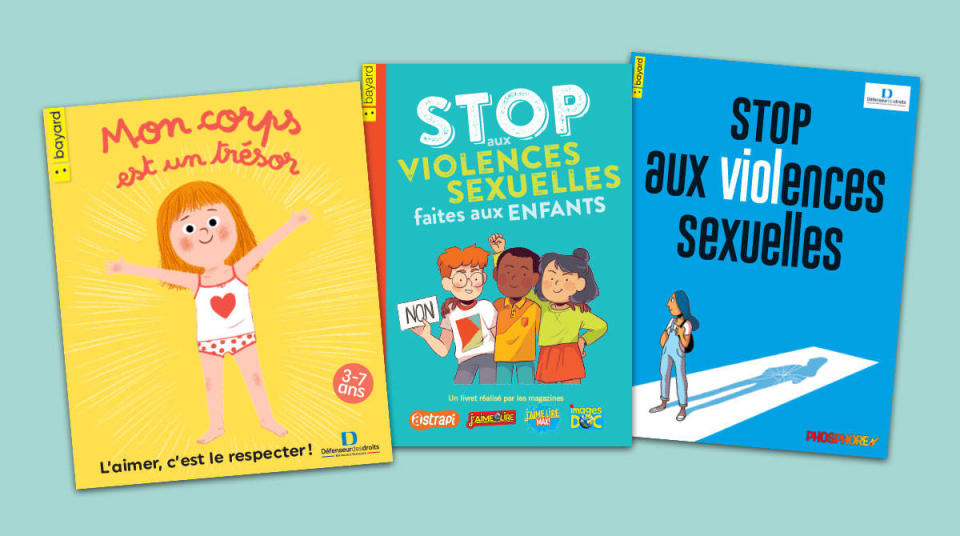 Afin de vous aider à trouver les mots justes et les informations adaptées aux 3-7 ans, 7-13 ans et plus de 14 ans, Bayard Jeunesse vous propose ces trois livrets – réalisés avec des médecins et des psychologues spécialisés – à télécharger gratuitement.