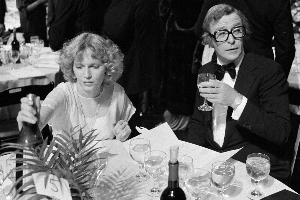 Mia Farrow and Michael Caine at the 1979 People's Choice Awards show. Image dated March 8, 1979.