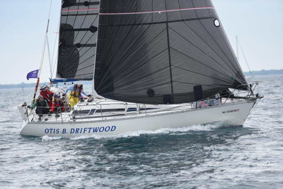 The Otis B. Driftwood sails on Lake Huron during the Port Huron-to-Mackinac Island Sailboat Race on Saturday, July 15, 2023.