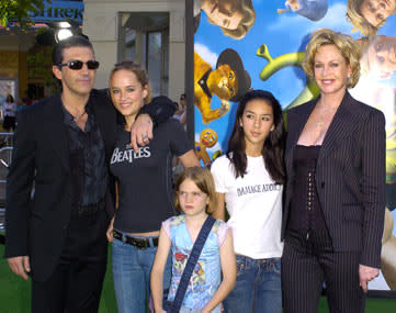 Antonio Banderas , Melanie Griffith and kids at the L.A. premiere of Dreamworks' Shrek 2