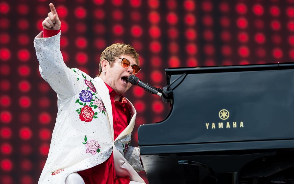 Elton John performing at Twickenham Stoop, 2017 - Getty Images