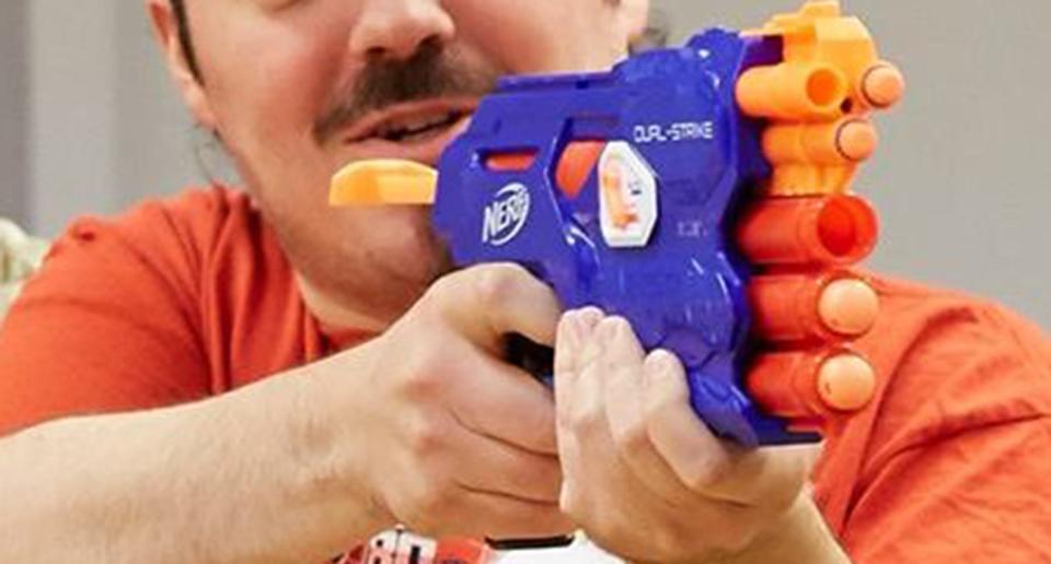 It's the adults' turn to play with Nerf guns this week at GTSouth in Montgomery.