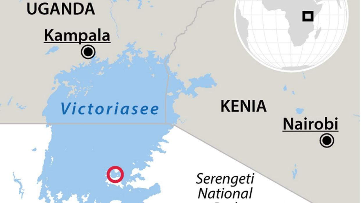 Der Victoriasee liegt in Tansania, Uganda und Kenia. Tödliche Unfälle kommen auf dem See sowie vor der Küste immer wieder vor. Grafik: dpa-infografik